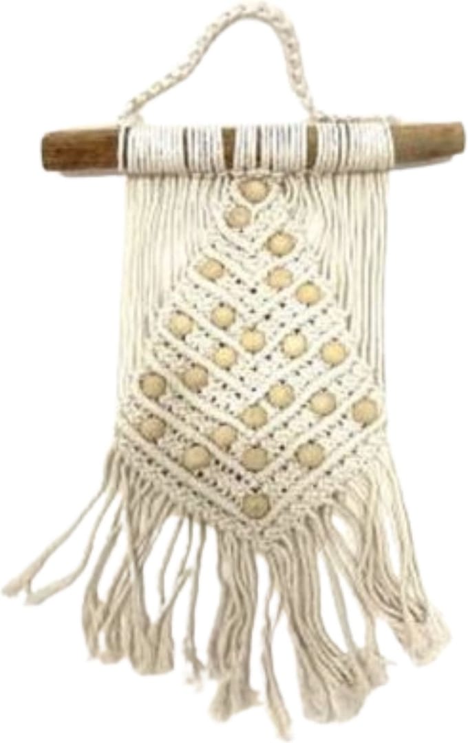 Macramé Kerst Decoratie Kralen - Kersthanger - Hout Varios - 30 x 50 cm