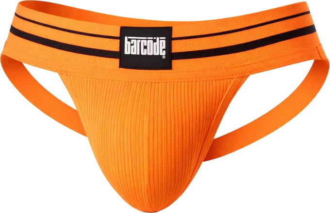 Barcode Berlin Andreus Jockstrap Orange-Black - MAAT S - Heren Ondergoed - Jockstrap voor Man - Mannen Jock