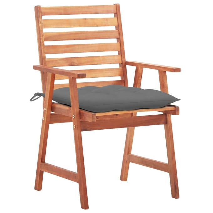 vidaXL - Tuinstoelen - 2 - st - met - kussens - massief - acaciahout