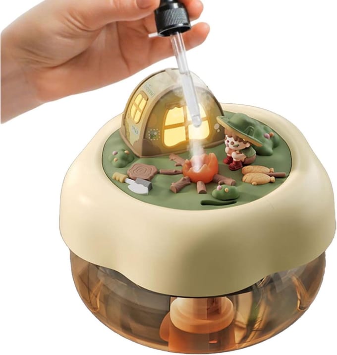 Luchtbevochtiger - Vernevelaar - Rustgevende Slaap - Anti-droogloop - 400 ml - Wit