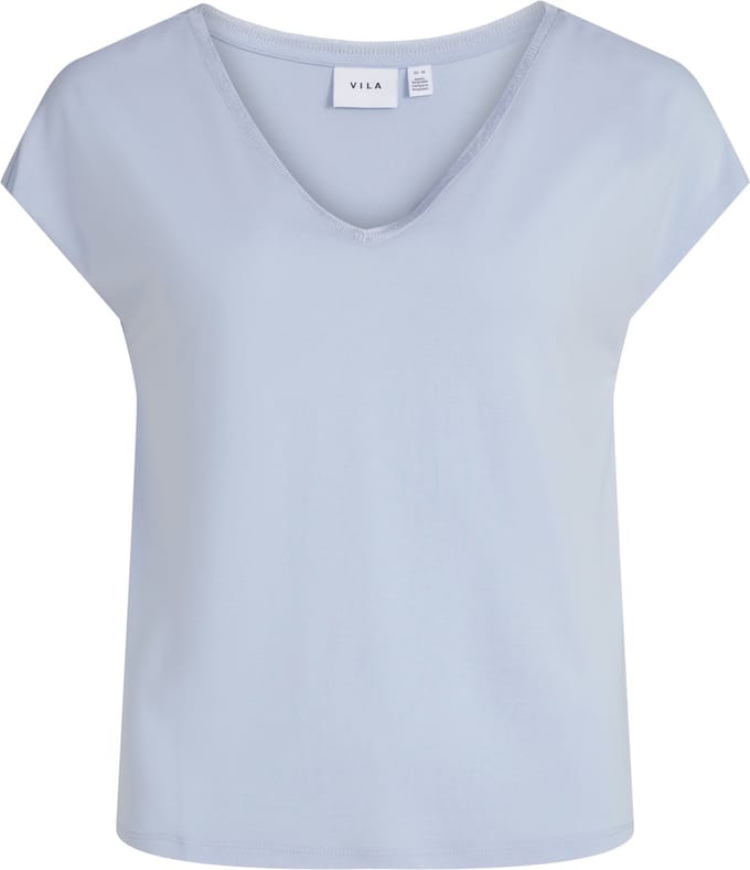 VILA - VIMODALA DETAIL V-NECK S/S TOP - NOOS - Dames - T-shirts