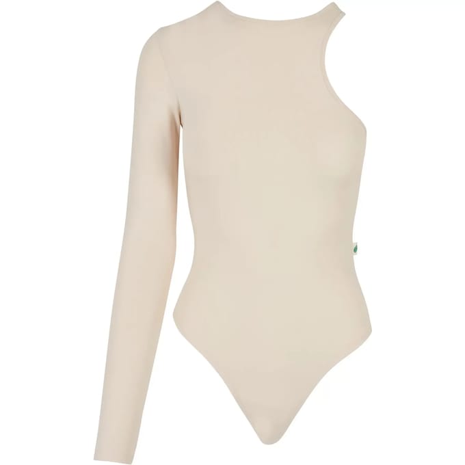 Urban Classics - Organic Stretch Asymmetric Bodysuit - XS - Ivoorkleurig