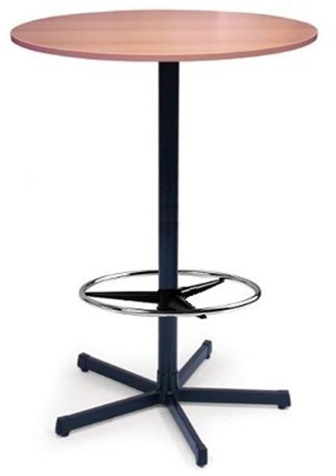 Statafel Ecoro rond 80CM bladkleur Havanna framekleur Licht grijs (Ral 7035)