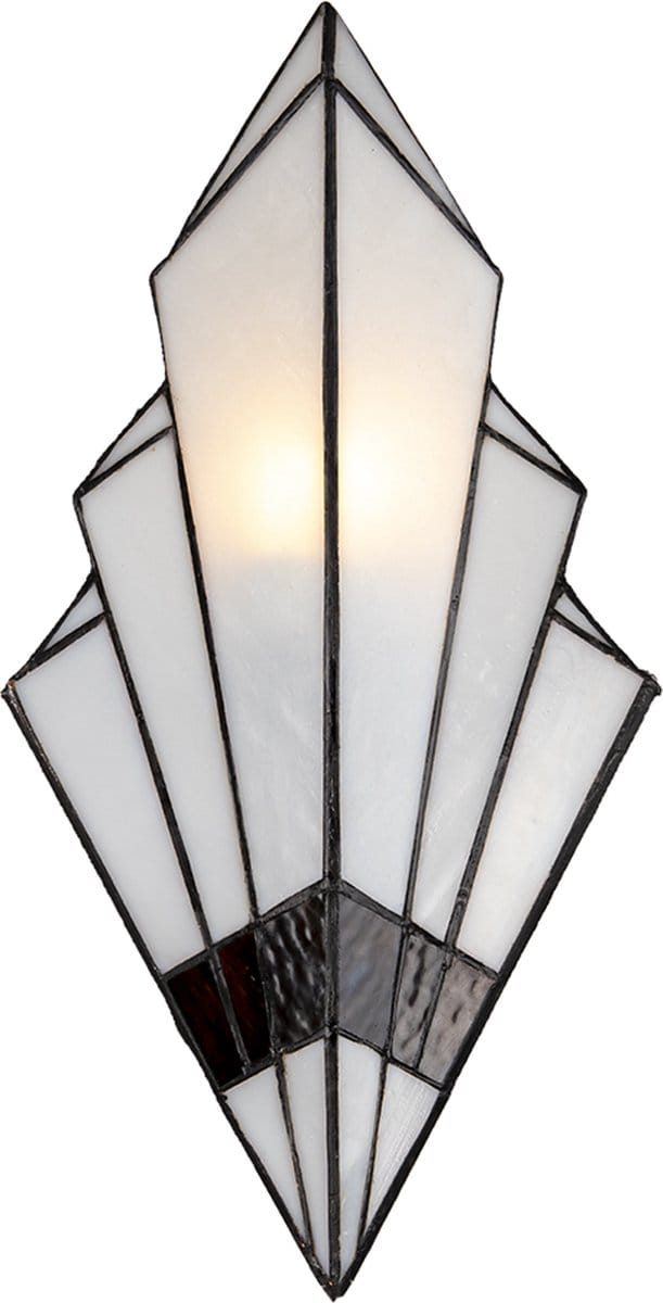 Lumilamp Wandlamp Tiffany 23x13x43 cm Wit Glas