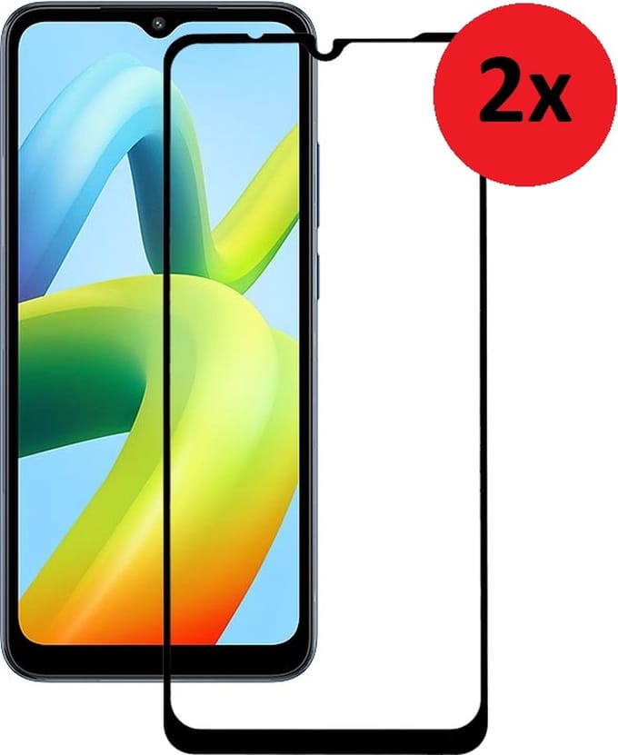 MoDo screenprotector Geschikt voor Xiaomi Redmi A1/ A2/ A1+/ A2+/ Poco C50 - Full Glas - 2 stuks