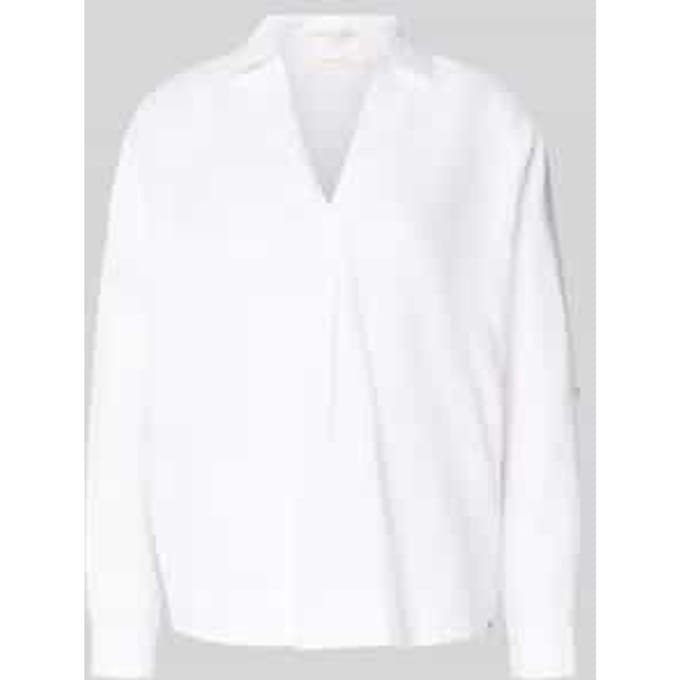 regular fit linnen blouse met V-hals