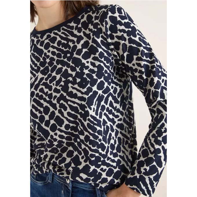 Gedessineerd shirt met lange mouwen