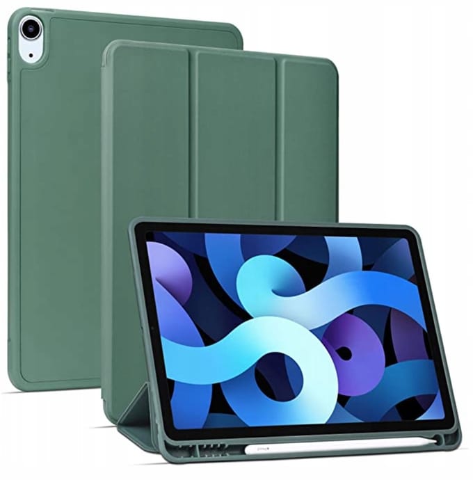EtuiTab Series - Tablethoes - Smart Cover - Groen - Slee & Standfunctie
