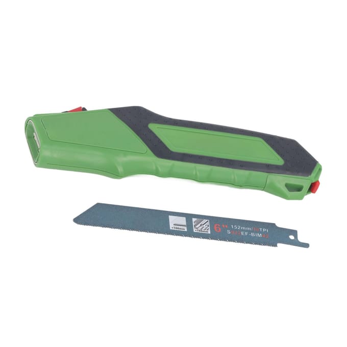 Zaagblad Handvat Set TPR en Snelstaal Multi Bladen Handzaag voor Gipsplaten green