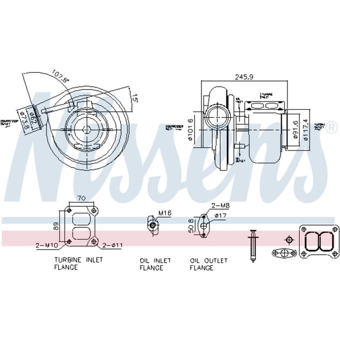 Supercharger, drukvulling NISSENS 93681