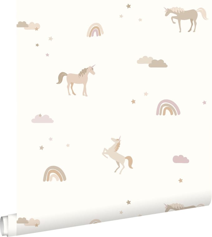 ESTAhome behang unicorns beige - 50 x 900 cm - 139539