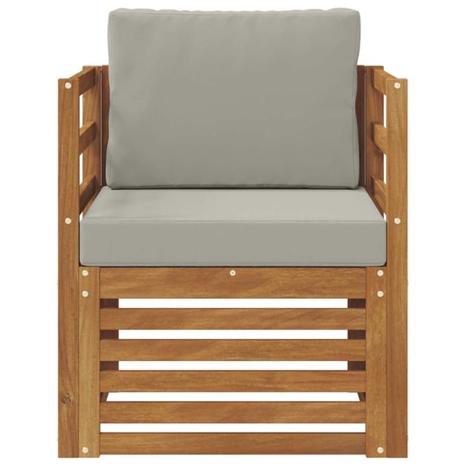 vidaXL - Buiten - bank - set - Massief - Acacia - Hout - en - Polyester