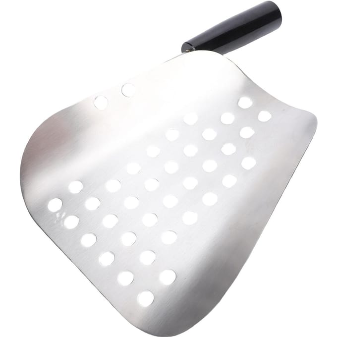 Geperforeerde Popcorn Schep Roestvrij Staal Friet Snel Vultool voor Commercieel Restaurant Bioscoop white