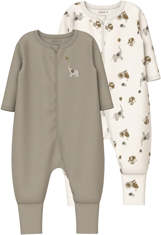 NAME IT - NBNNIGHTSUIT 2P ZIP FF ANIMAL NOOS - Baby - Pyjamas
