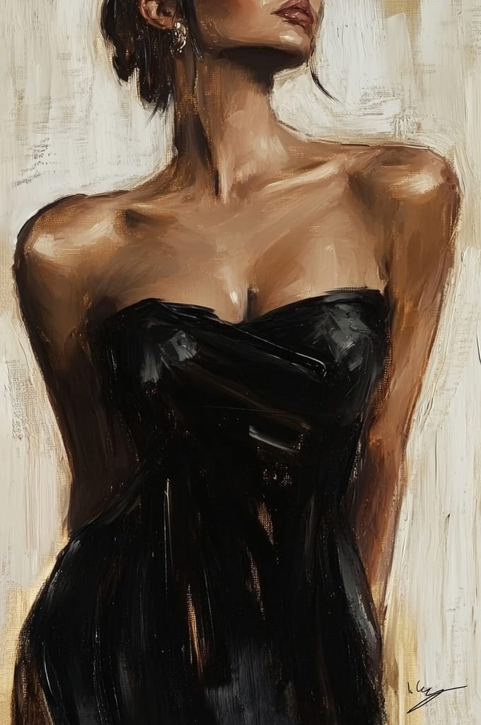 Midnight Elegance - 98x148 cm