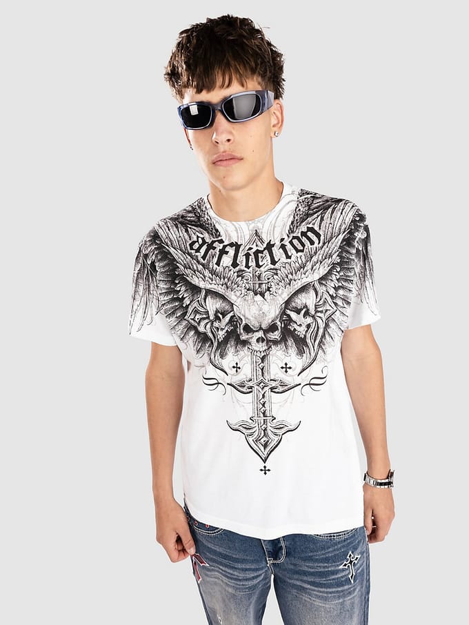 Affliction Death Eyes T-Shirt wit