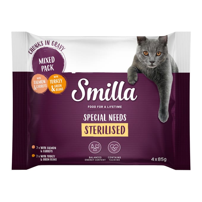 Smilla Sterilised Hapjes met Groenten  12 x 85 g - Probiermix (4 x 85 g)