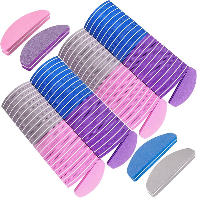 80x Buffervijlen Set: Dubbelzijdige Nagelvijlen 100/180 Grit - Professioneel Manicure & Pedicure