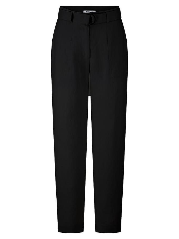 Enkellange Wide Fit-broek Van Peter Hahn zwart
