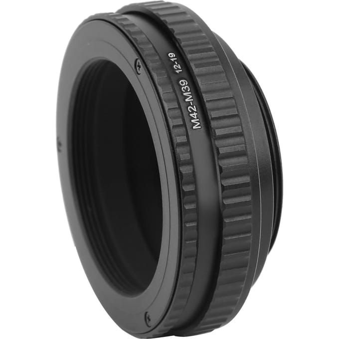 NEWYI M42‑M39 12‑19mm Aluminiumlegering Refit Versterkingslens Macro Lens Scherpstelbuis black
