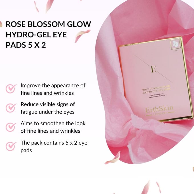 ErthSkin London Rozenbloesem Glow Hydro-Gel oogpads 100