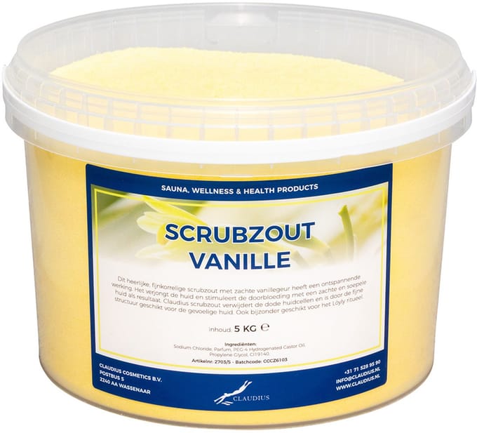 Scrubzout Vanille 5 KG - Hydraterende Lichaamsscrub