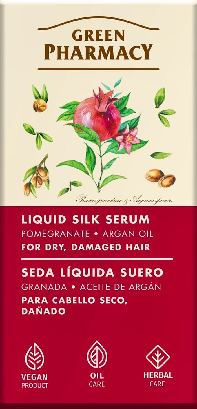 Green Pharmacy Liquid Silk Serum Pomagranate &amp; Argan Oil 30 ml