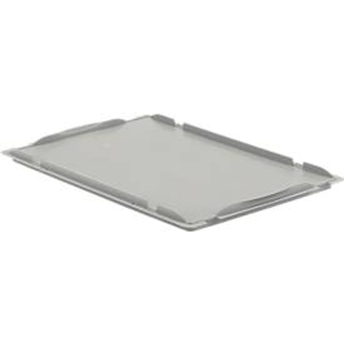 Oplegdeksel D64 voor Euronorm bak LTB/ELB, 600 x 400 mm, grijs