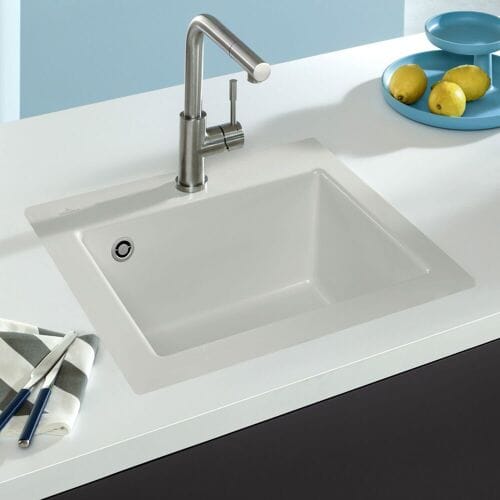 Villeroy & Boch Subway 50 S flat sink, drain set with manual override 33151FR1