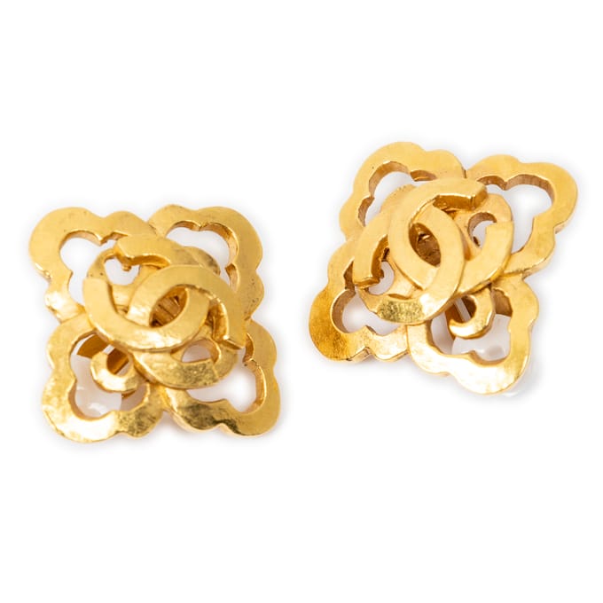 CC Clover Clip On Earrings   oorbellen