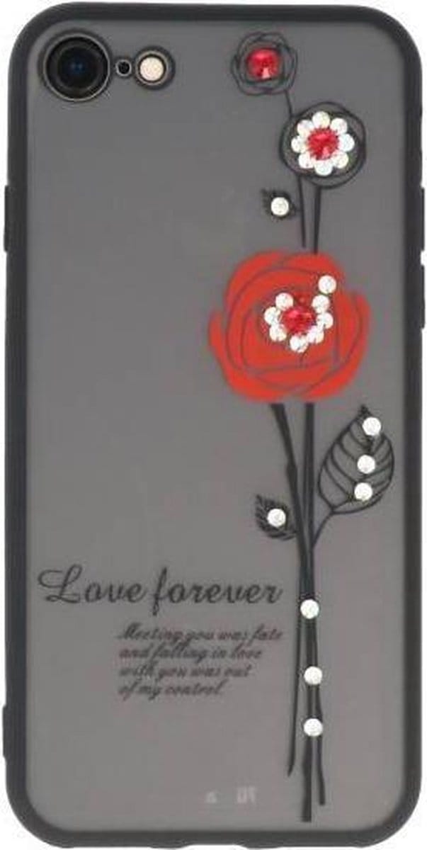 Love Forever Hoesjes Geschikt voor iPhone 8 Rood