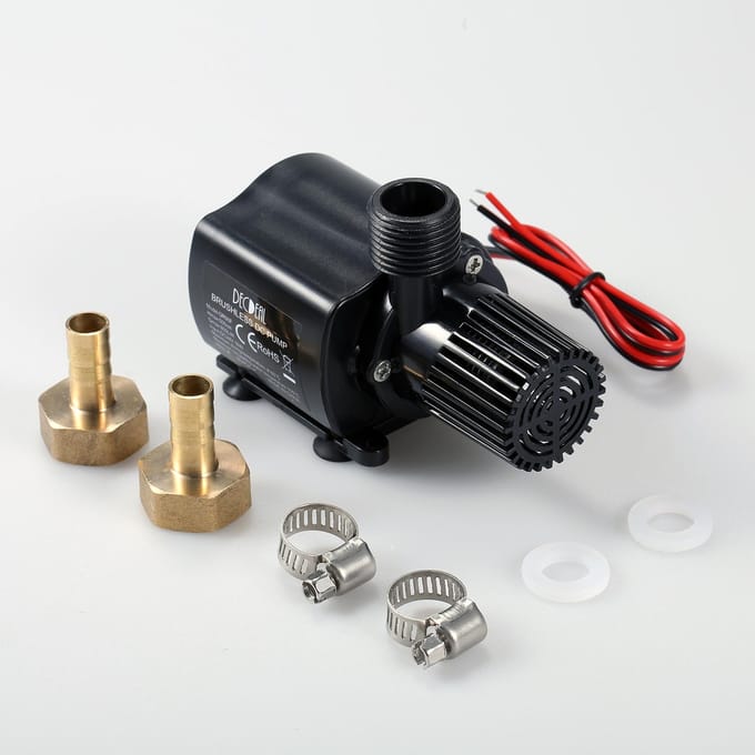 DECDEAL Borstelloze waterpomp Ultrastille DC24V Micro borstelloze waterpomp Waterdicht onderdompelbaar Type 3
