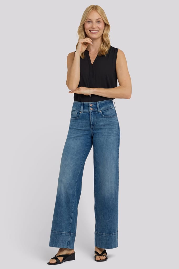 Teresa Wijde Pijpen Jeans In Re-New Denim