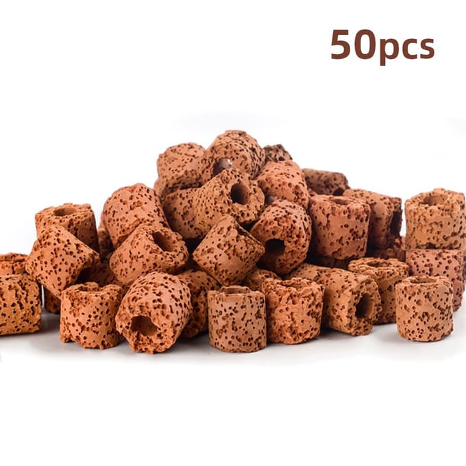 Aquariumfilter Mediaring Bio-ring voor aquariumfilter 50pcs brown