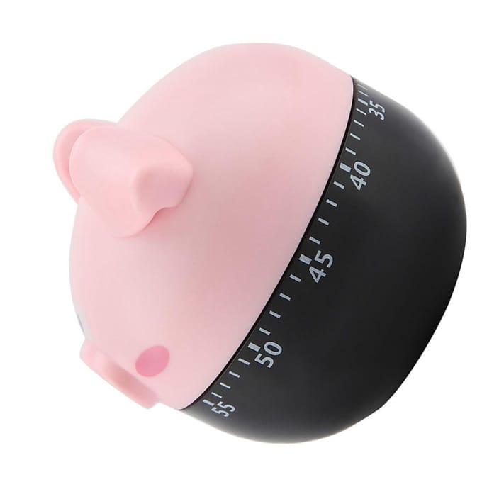 Cute Cartoon Pig Kitchen Timer Mechanical Timers Counters for Cooking Timing Tool rose
