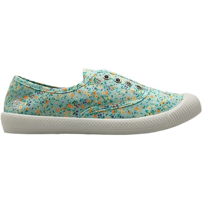 Penguin Anita Canvas Dames Sage Bloemige Hakken