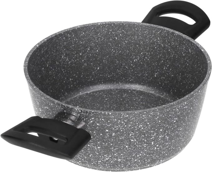 Inductiekookpan 22 cm met Extra Platte Vorm en 2 Handgrepen