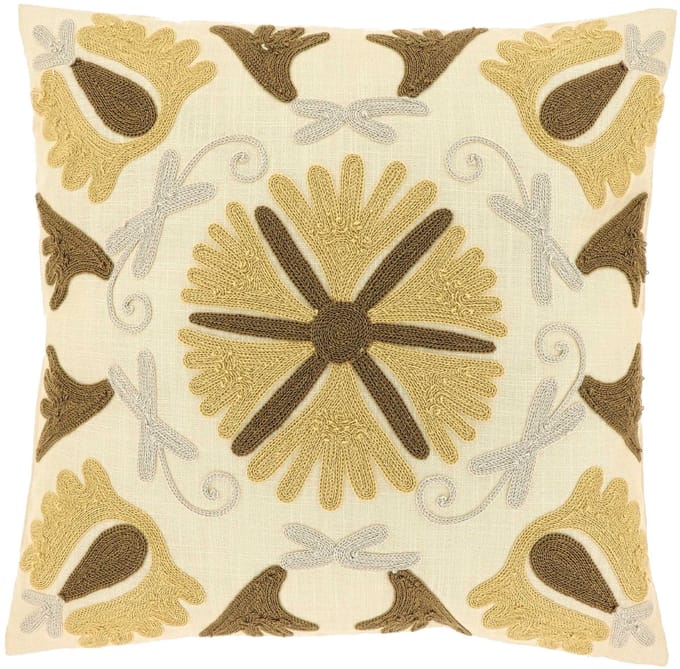 Unique Living Sierkussen Rio - Textiel - Bruin - 45x45 cm (BxD) - Kleur Dessin 1
