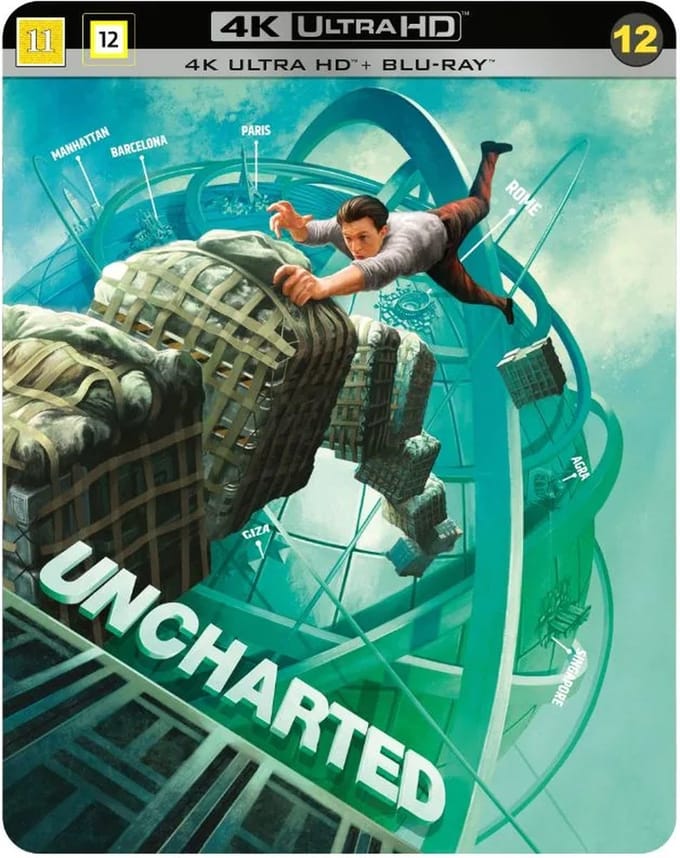 Uncharted - Steelbook Edition - 4K UHD + blu-ray  - Geen NL OT op 4K UHD