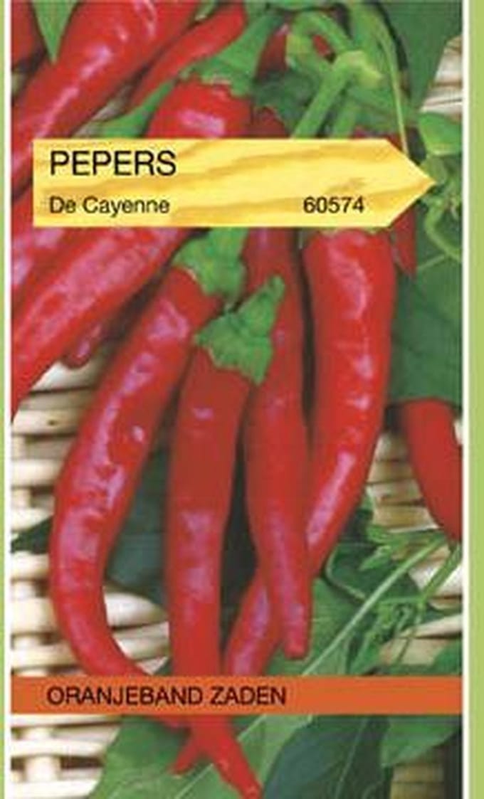 Oranjeband Zaden - Pepers De Cayenne long slim