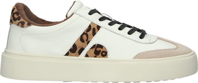Blackstone QUARTZ AUDEN - EL280 White Leopard - Sneaker (low) - Dames - White - Maat: 36