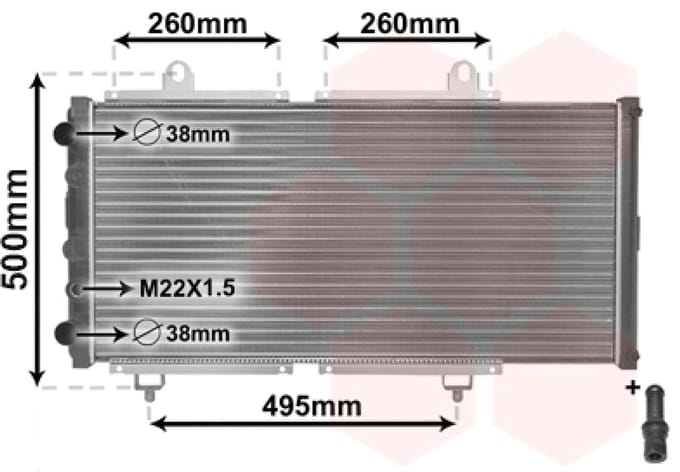 Van Wezel - RADIATOR VOOR CITROEN C25 1982-1994 1300F7