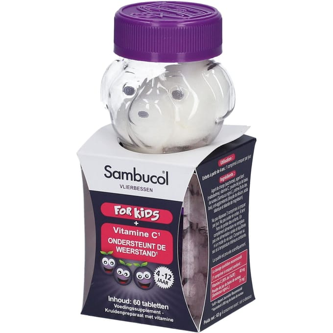 Sambucol Kauwtabletten Kids - 60 kauwtabletten - Voedingssupplement