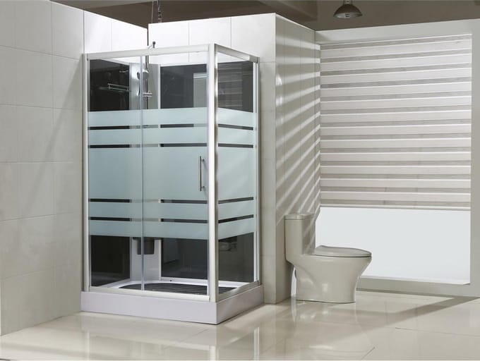 Exellence Thermo complete douchecabine links 120x90x218cm alu glas