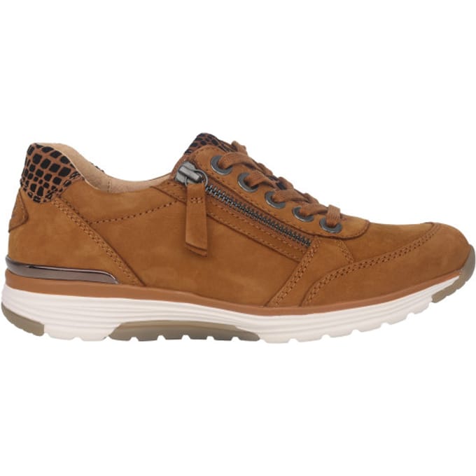 Gabor rollingsoft sensitive 76.973.32 - dames rollende wandelsneaker - Bruin - maat 42 (EU) 8 (UK)