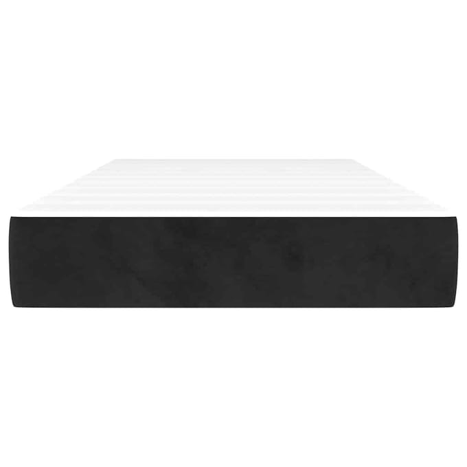 vidaXL - Pocketveringmatras - medium - 100x210x20 - cm - fluweel - zwart