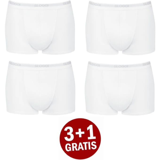 Sloggi - Basic Short 4-pack - Wit