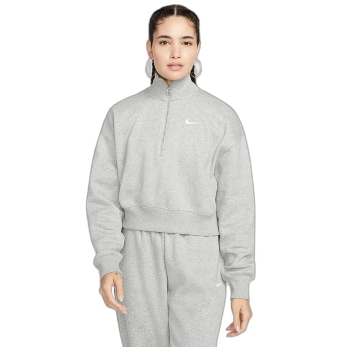 Nike Phoenix Trainingspakken Dames - Grijs - Maat S - Katoen Fleece
