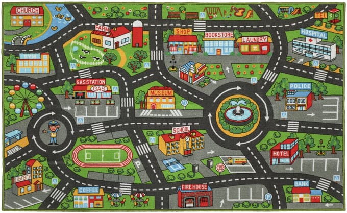 Aiyaplay Kinder Speelmat-Polyester-160L x 100B x 0,5H cm-Grijs