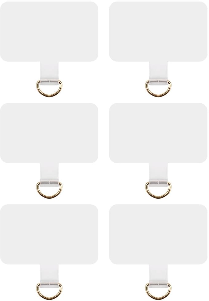 Dailygoods- Telefoonlanyard Transparant - 6 Stuks - Multifunctioneel